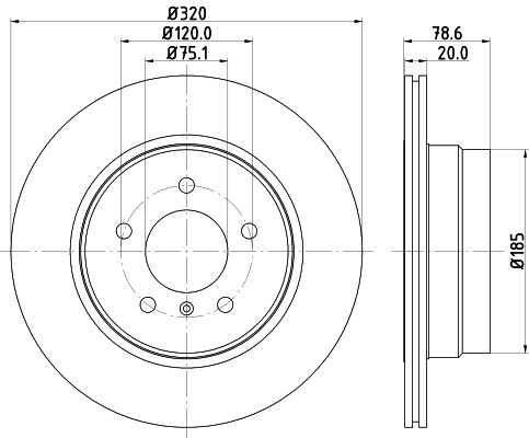 HELLA PAGID stabdžių diskas 8DD 355 122-071